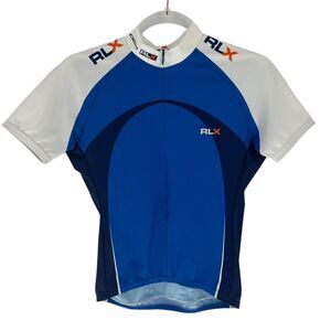 RLX Polo Sport Cycling Jersey Womens Small Blue Ralph Lauren Performance USA